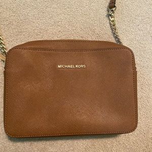 Michael Kors Brown Leather Crossbody Bag